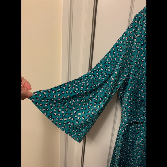 New without tags green dress from Eloquii. Small print on dress (see pics). - Picture 3 of 4